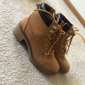 Tan booties